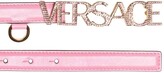 Thumbnail for your product : Versace 2cm Crystal Logo Leather Belt