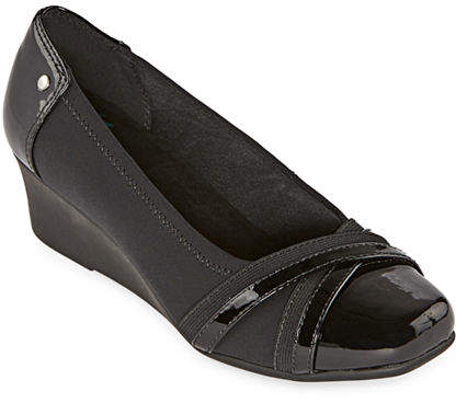 Yuu Womens Mally Pumps Round Toe Wedge Heel Shopstyle