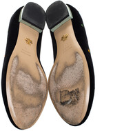 Thumbnail for your product : Charlotte Olympia Black Velvet Abstract Kitty Ballet Flats Size 40