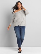 Thumbnail for your product : Lane Bryant Softest Touch One-Shoulder Banded-Bottom Top