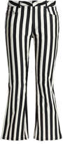 Thumbnail for your product : Marques Almeida Striped High-rise Kick-flare Jeans