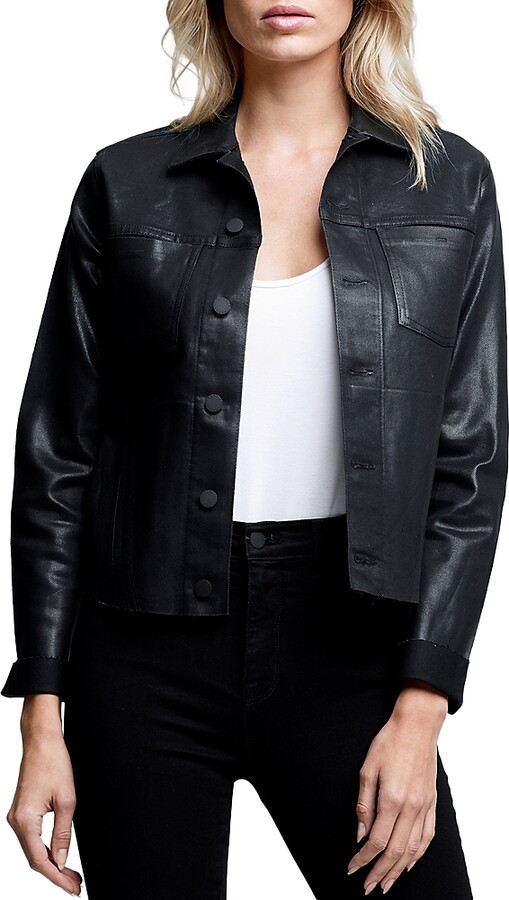 L'Agence Janelle Coated Trucker Jacket