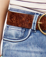 Thumbnail for your product : Dollhouse Juniors' Ripped Belted Cropped Skinny Jeans