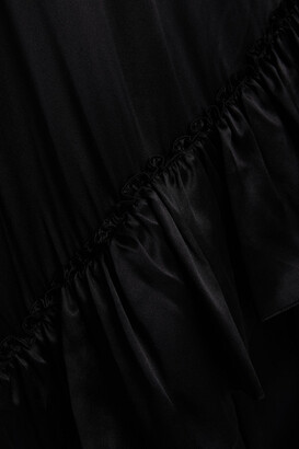 Simone Rocha Ruffled Draped Silk-satin Midi Dress