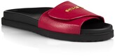 Thumbnail for your product : Buscemi Scratch Leather Slides