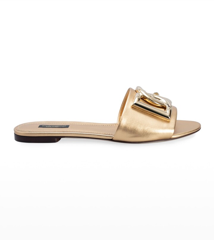 Dolce & Gabbana Gold Women's Sandals | Shop the world's largest 
