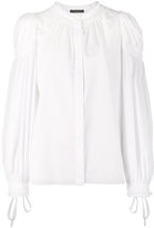 Alexander McQueen - gathered long sleeve blouse - women - coton - 46