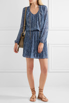 Thumbnail for your product : MICHAEL Michael Kors Devonshire Printed Georgette Mini Dress - Blue