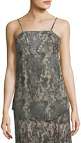 Thumbnail for your product : Haute Hippie No Regrets Embellished Silk Cami Top