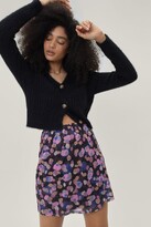 Thumbnail for your product : Nasty Gal Womens Abstract Print Wrap Mesh Mini Skirt - Multi - 10