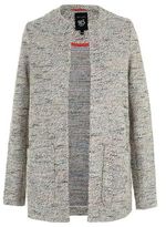 Thumbnail for your product : New Look Teens Grey Fine Knit Collarless Coat