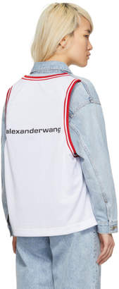 Alexander Wang Blue Denim Mesh Game Jacket