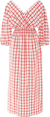 Mara Hoffman Nami Plaid Cotton Maxi Dress