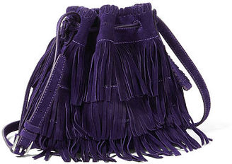 Polo Ralph Lauren Fringe Suede Mini Bucket Bag