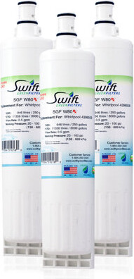 Swift Green Filters SGF-W80 Rx Compatible Refrigerator Water Filter for 4396508, 4396510, EDR5RXD1, FILTER 5, -3 Pack