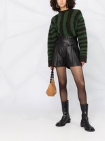 Thumbnail for your product : RED Valentino High-Waisted Leather Shorts