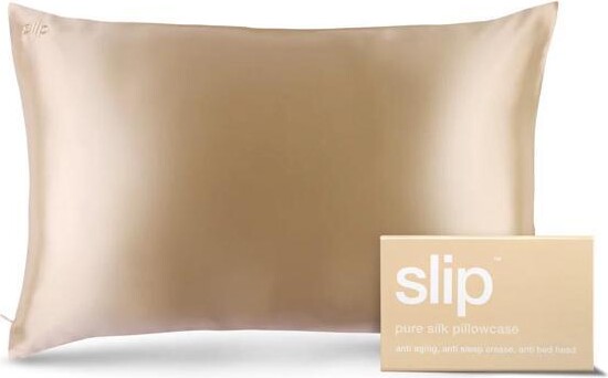 Slip 20' x 30' Queen Pure Silk Pillow Case, Soft & Durable - Caramel