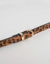 Thumbnail for your product : ASOS Curve CURVE 2 Pack Leopard And Plain Waist And Hip Belts