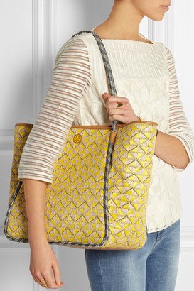Tory Burch Mosaic woven straw tote