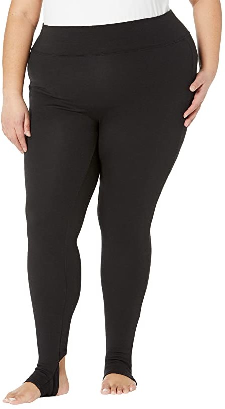 Women's 2-Pk Stirrup Pants  black & gray 