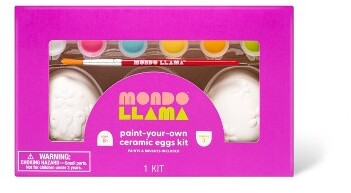 3pk Paint Your Own Ceramic Easter Eggs Craft Kit - Mondo Llama™