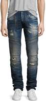 Thumbnail for your product : PRPS Demon Distressed Moto Slim-Straight Jeans, Camping (Dark Blue)