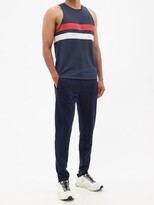 Thumbnail for your product : Iffley Road Lancaster Striped Drirelease-piqué Tank Top - Grey