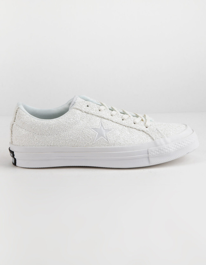 Converse One Star Ox Glitter White Womens Shoes - ShopStyle