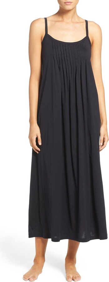 Hanro Juliet Pleat Neck Cotton Nightgown