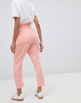 Thumbnail for your product : ASOS DESIGN tailored casual linen trouser with frill waist