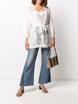 Thumbnail for your product : Gold Hawk Lace-Trimmed Silk Blouse