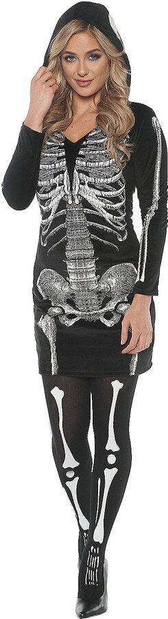 Underwraps Women’s Skeletal Hoodie Dress Costume XL Female