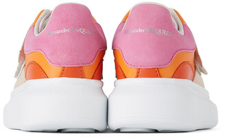 Alexander McQueen Kids Pink & Orange Velcro Molly Oversized Sneakers