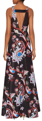 Mary Katrantzou Thistle Printed Cut Out Gown