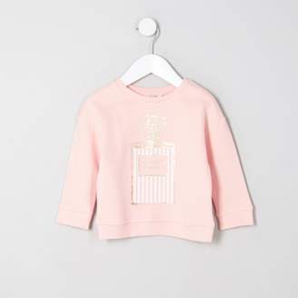 River Island Mini girls Pink 'unique' perfume sweatshirt