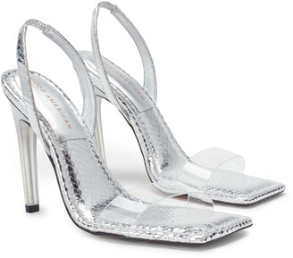 lucite heel pumps