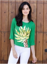 Thumbnail for your product : Tracy Reese Embellished Palm Tee