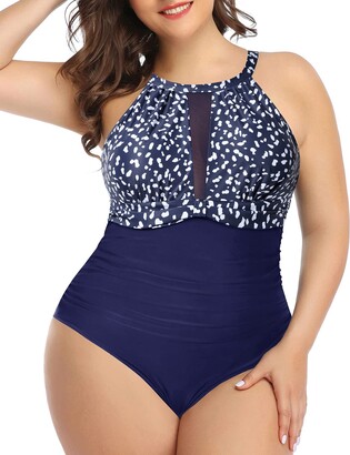 Aqua Eve Plus Size Swimsuit Women One Piece Swimsuit Tummy Control