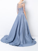 Thumbnail for your product : Marchesa flower embellished flared gown