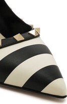 Thumbnail for your product : Valentino Garavani Garavani Studded Striped Leather Pumps