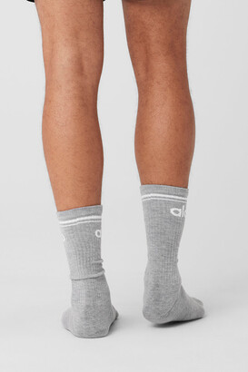 Alo Yoga  Throwback Socks in White/Black, Size: Small - ShopStyle