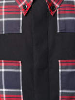 Thumbnail for your product : Givenchy crucifix panel checked shirt