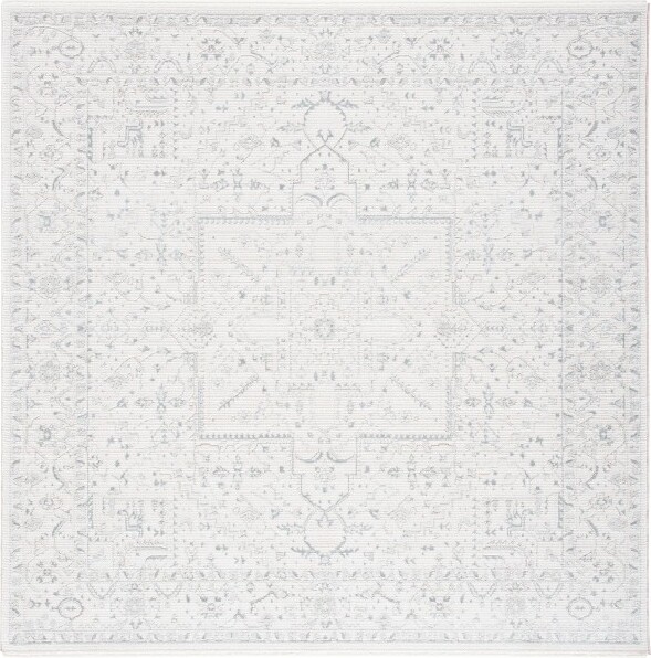 Martha Stewart MarthaStewartSabrina-MSR8931-IndoorPowerLoomedAreaRugs-Ivory/LightGrey-6'7\