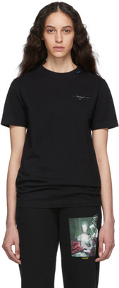 Off-White Black and Silver Unfinished Slim T-Shirt