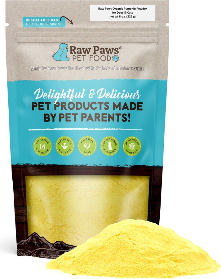 Raw Paws Organic Pumpkin Powder Grain-Free Daily Supplement for Dogs & Cats, 8-oz bag