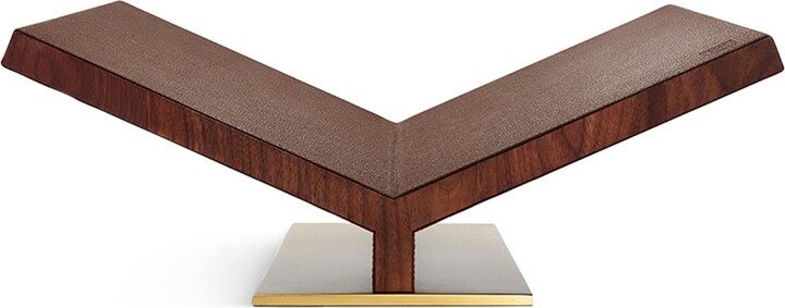 Assouline Walnut-Leather Classic Collector Bookstand