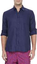 Thumbnail for your product : Vilebrequin Linen Long-Sleeve Shirt, Navy