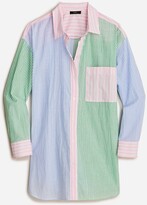 Thumbnail for your product : J.Crew Button-up cotton voile beach shirt in cocktail stripe
