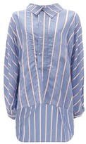 Thumbnail for your product : Palmer Harding Miad Oversized Ribbon-striped Poplin Shirt - Blue Multi