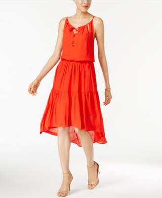 Sangria Blouson High-Low Dress